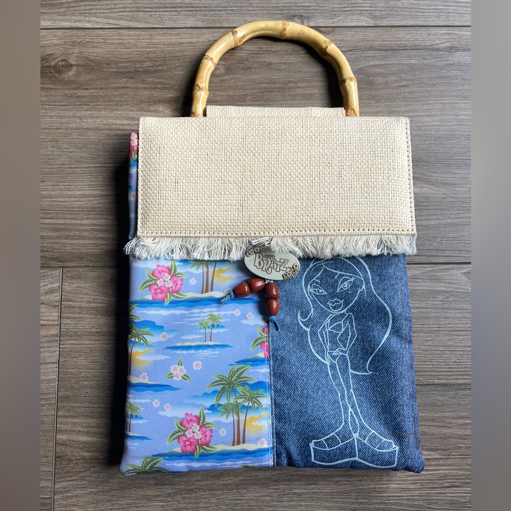 Bratz Purse Tropical Straw Y2k Beach Tote Bag